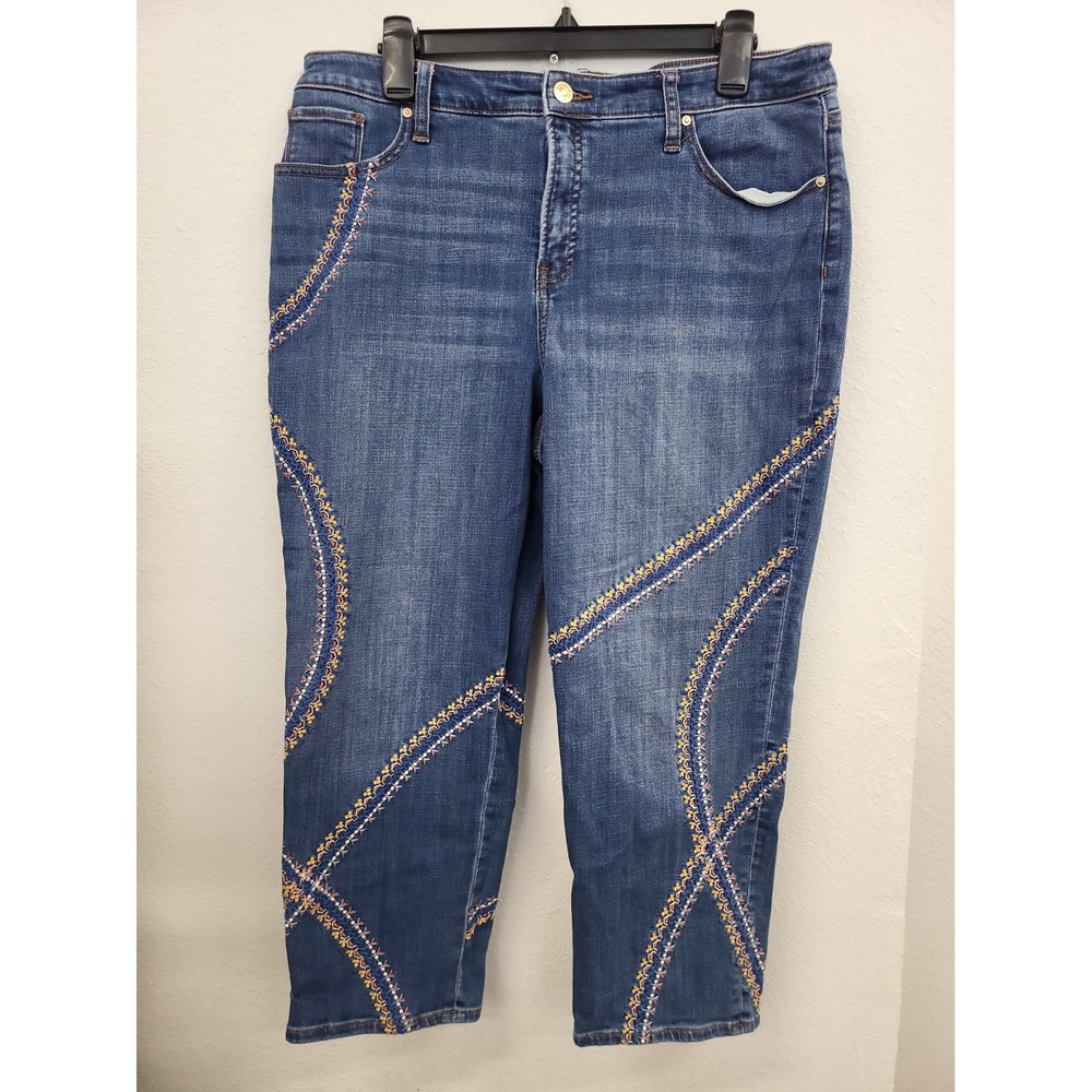 Chicos So Slimming Stich Design Jeans, Size 2.5/14